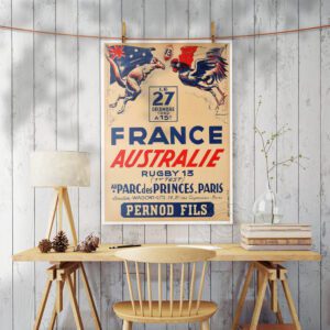 Affiche rugby vintage