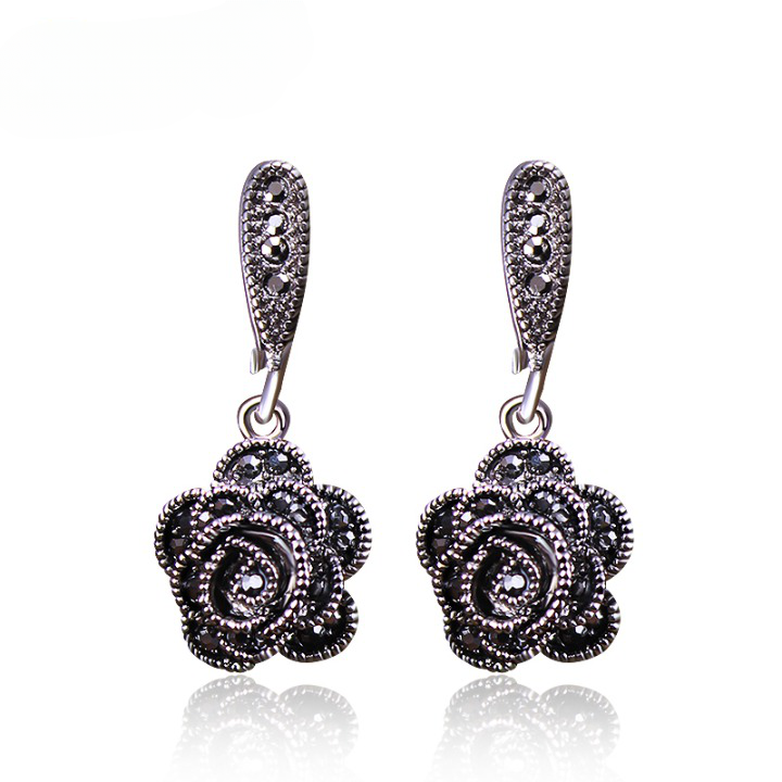 Boucles d'oreille fleur vintage