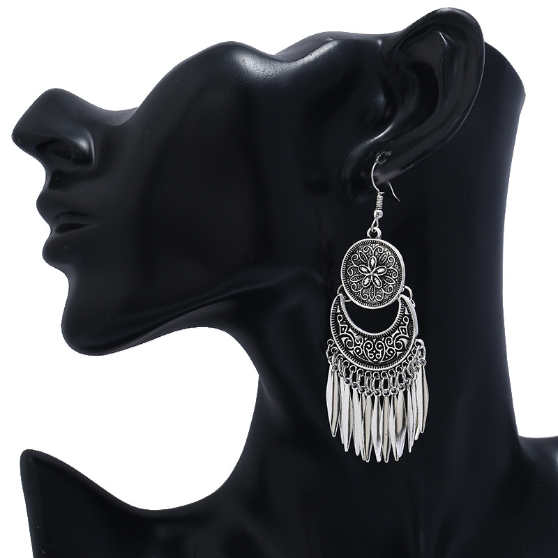 Boucles d'oreille bohème vintage – Image 4