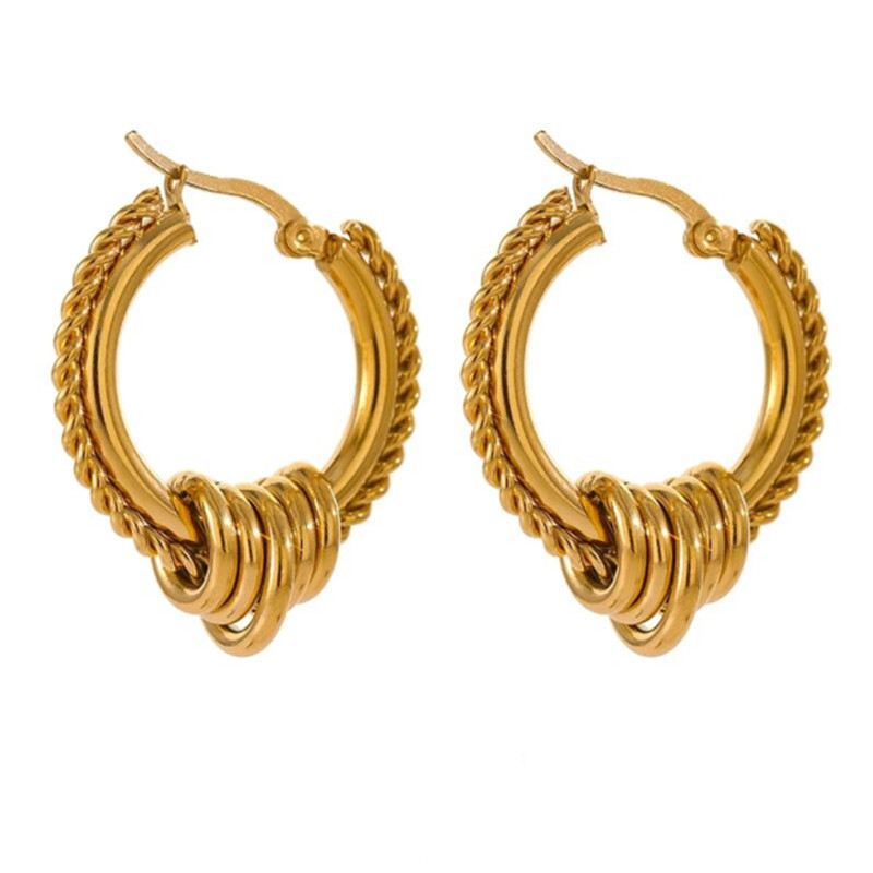 Boucles d'oreille créole vintage – Image 2