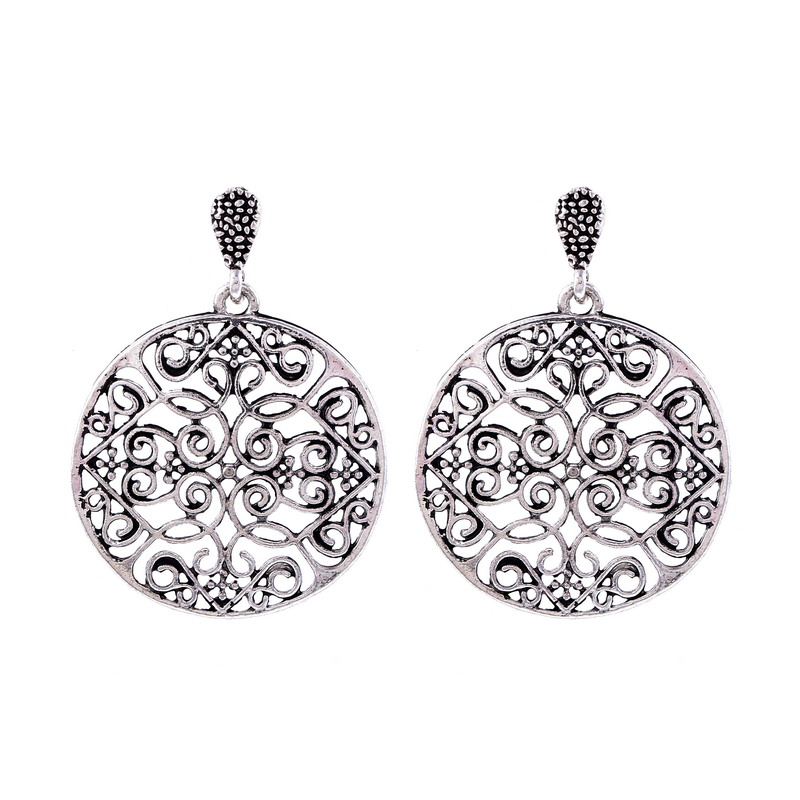 Boucles d'oreille ronde vintage – Image 2