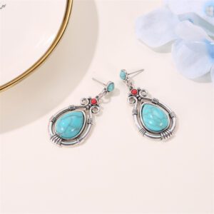 Boucles d'oreille turquoise vintage