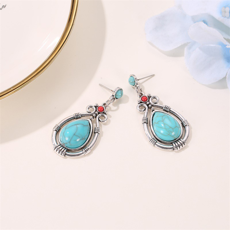 Boucles d'oreille turquoise vintage
