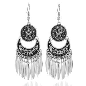 Boucles d'oreille bohème vintage – Image 2