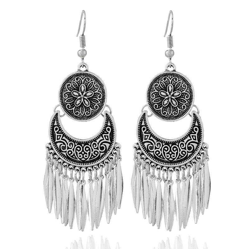 Boucles d'oreille bohème vintage – Image 2