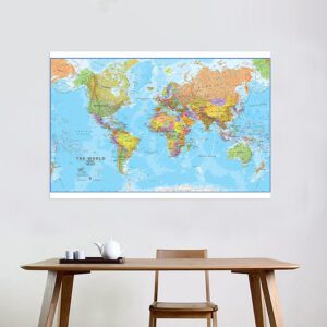 Carte du monde scolaire vintage