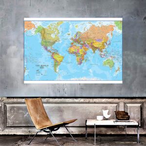 Carte du monde scolaire vintage – Image 2