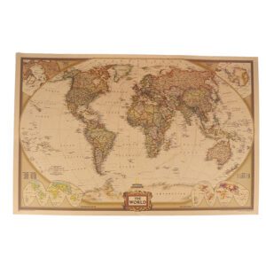 Carte monde ancienne vintage