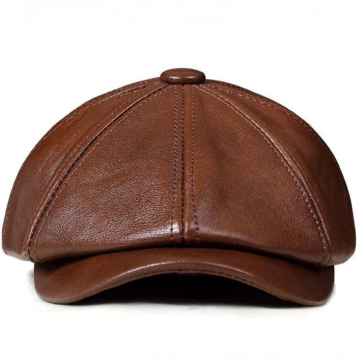 Casquette gavroche cuir homme