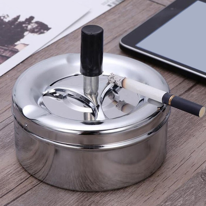 Cendrier poussoir vintage