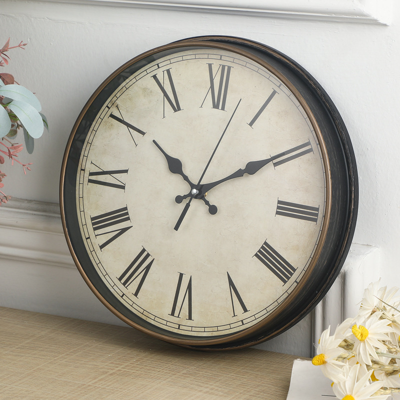 Horloge murale vintage métal – Image 2