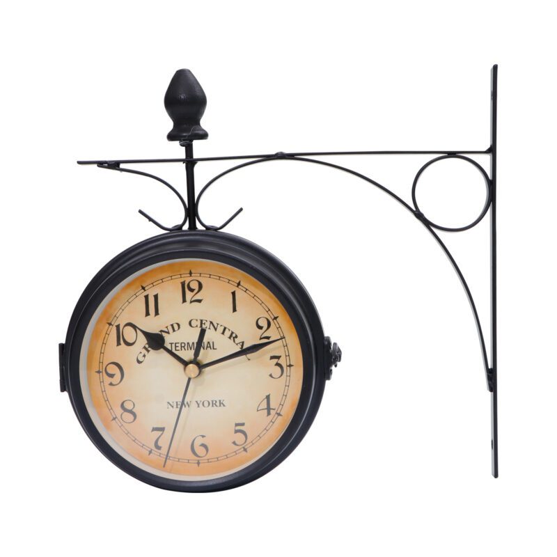 Horloge murale vintage noir – Image 3
