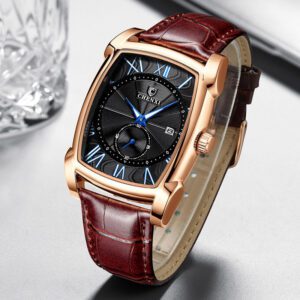 Montre rectangulaire homme vintage