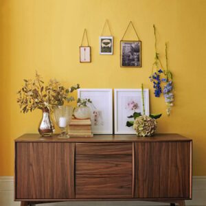 Papier peint jaune vintage