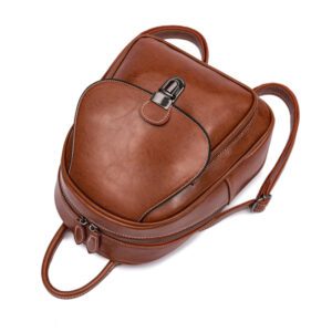 Petit sac à dos en cuir vintage – Image 2