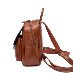 Petit sac à dos en cuir vintage – Image 3