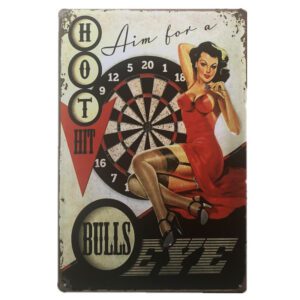 Plaque métal vintage Pin UP