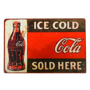 Plaque métal vintage coca cola