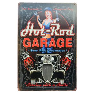 Plaque métal vintage garage