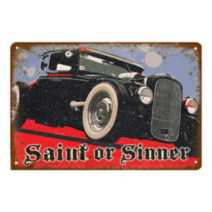 Plaque métal vintage voiture