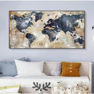 Poster carte du monde vintage – Image 2