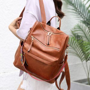 Sac à dos cuir femme vintage – Image 3