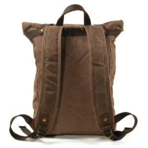 Sac à dos moto vintage cuir – Image 2
