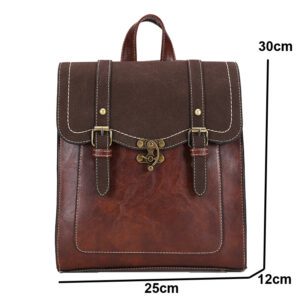 Sac à dos cuir marron vintage – Image 3