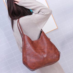 Sac à main cuir marron vintage