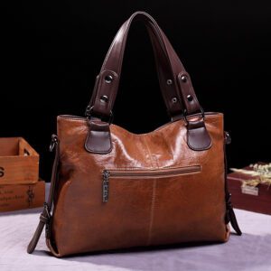 Sac à main vintage cuir souple – Image 2