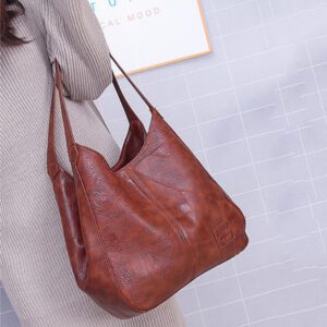 Sac à main cuir marron vintage – Image 3
