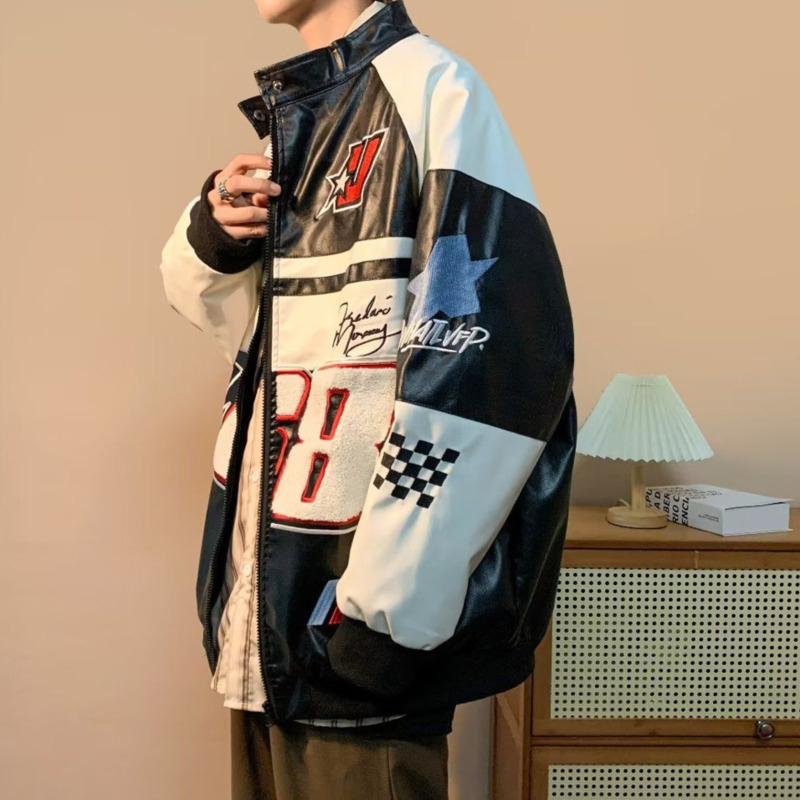 Veste en cuir oversize vintage – Image 3