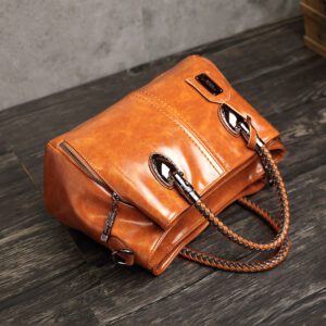 Sac à main marron vintage – Image 2