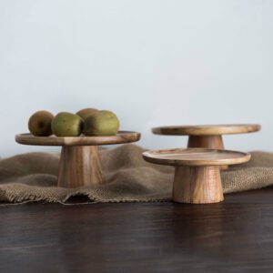 Assiette en bois avec support – Image 3