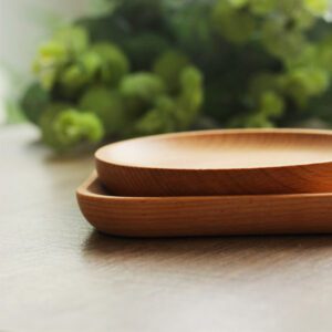 Assiette en bois carré – Image 2