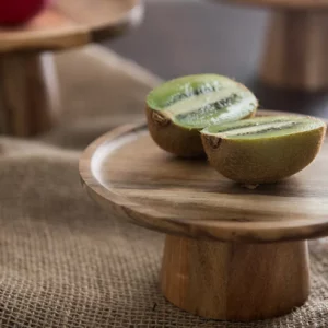 Assiette en bois avec support