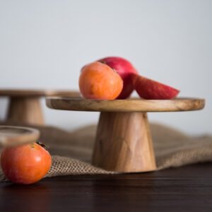 Assiette en bois avec support – Image 2