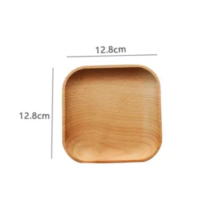 Assiette en bois carré – Image 3