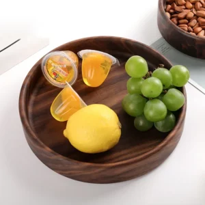 Assiette en bois ronde
