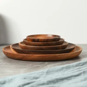 Assiette en bois (pack 5) – Image 3