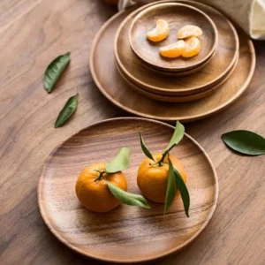 Assiettes en Bois de tailles différentes – Image 3