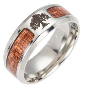 Bague en bois arbre de vie – Image 2