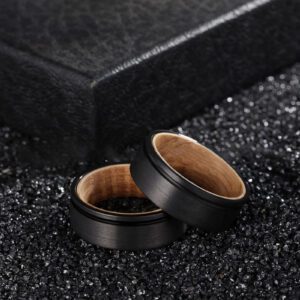 Bague en bois et carbure de tungstène