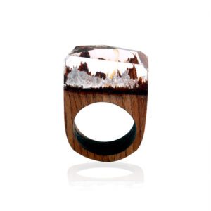 Bague en bois gothique transparent – Image 3
