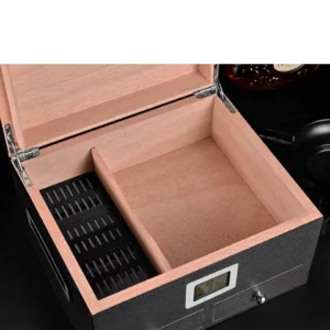 Boîte à Cigares Noir en Bois – Image 2