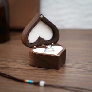 Boite à bijoux en bois vintage en blanc – Image 2