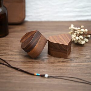 Boite à bijoux en bois vintage en noir – Image 3