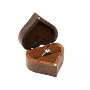 Boite à bijoux en bois vintage en marron