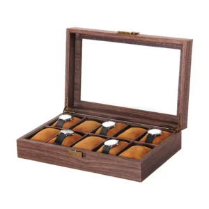 Boite à montre en bois à 10 places