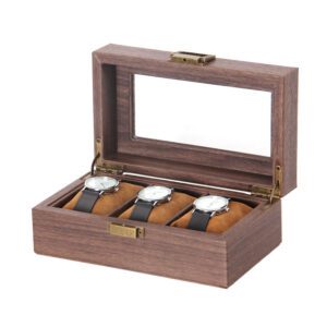 Boite à montre en bois à 3 places